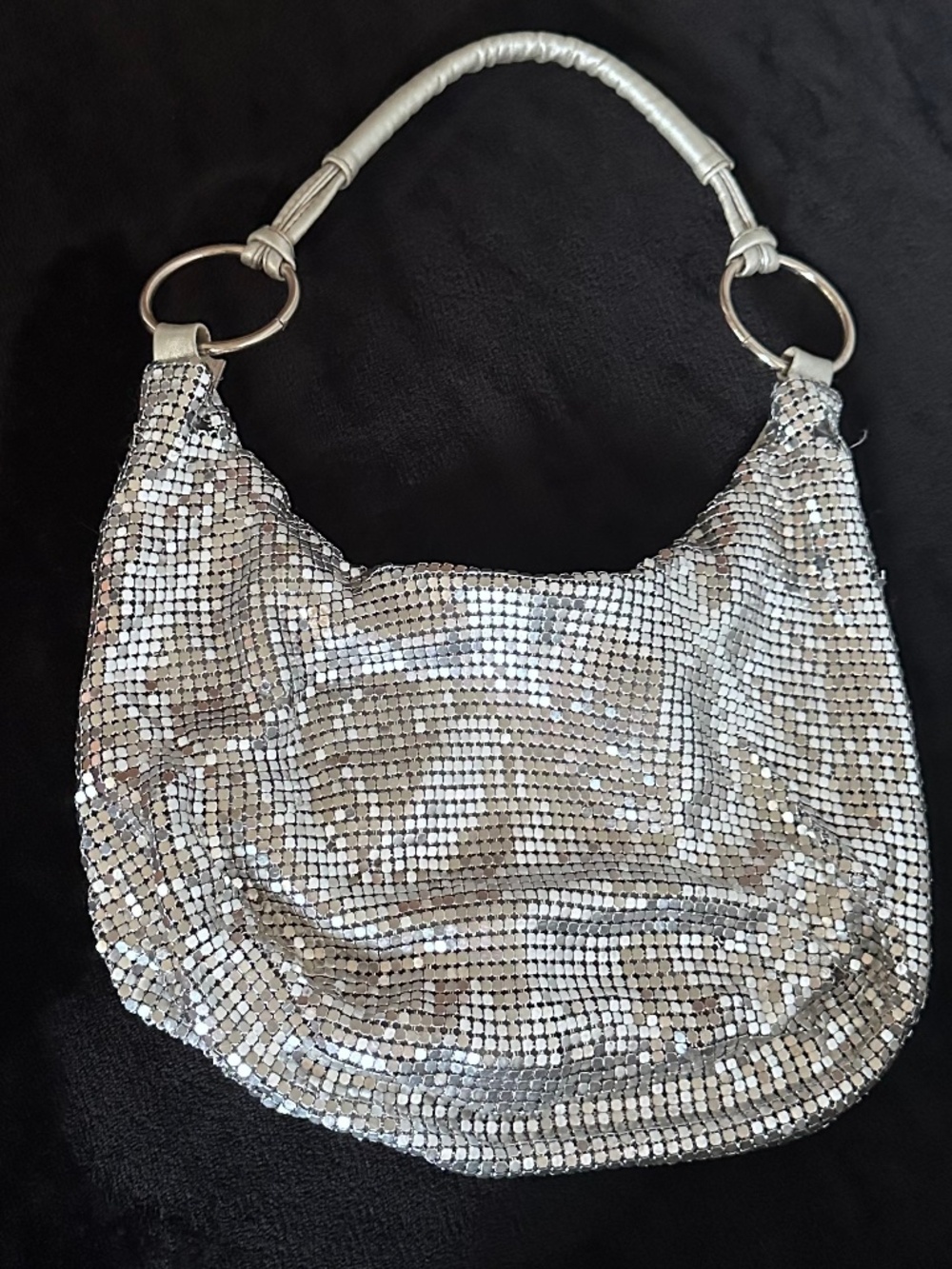 Y2K silver chain bag